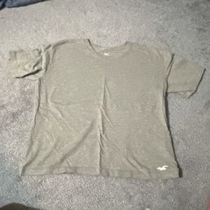 hollister basic grey tee